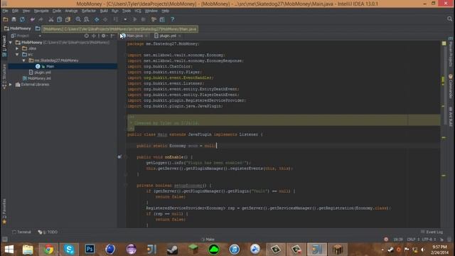Bukkit Coding Episode 11 - (Money) Vault Economy смотреть онлайн