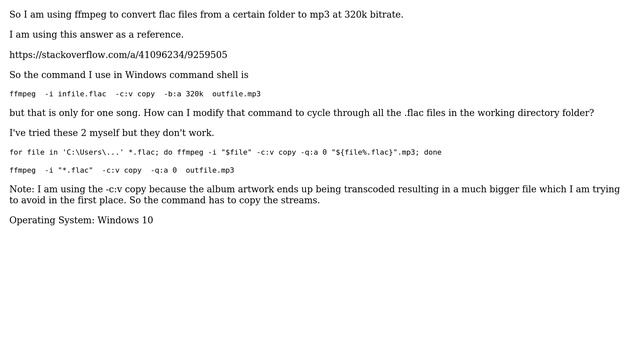 Converting FLAC to MP3 using FFMPEG? смотреть онлайн