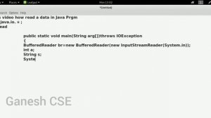 Kali Linux java programming read data using buffered reader function