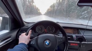 BMW X5 winter driving БМВ Х5 зимой