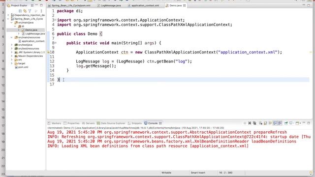 Spring Bean Life Cycle Tutorial | XML | @PostConstruct | @PreDestory | Eclipse Coding Step by Step смотреть онлайн