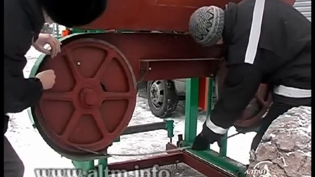 Настройка и установка ленточных пилорам Алтай
