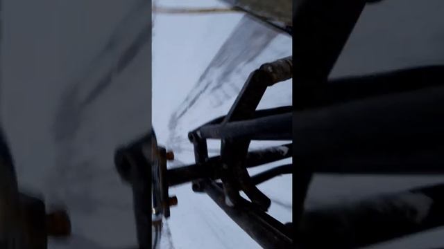 Зимние покатушки на самодельном квадроцикле.
