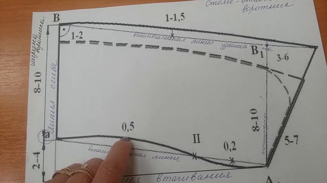 Чертеж воротника. Стояче-отложной воротник. Урок №23.mp4 смотреть онлайн