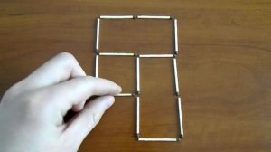 Головоломки со спичками 1/50 Передвиньте 4 спички чтобы получить 3 квадрата