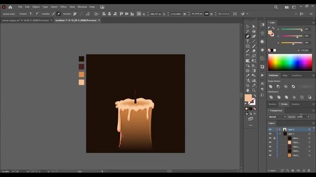 КАК НАРИСОВАТЬ СВЕЧУ В ADOBE ILLUSTRATOR смотреть онлайн