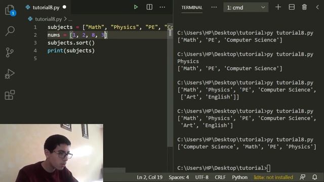 Python tutorial #8: Lists and Tuples