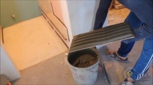 Обучающее видео по нанесению плиточного клея на плитку // ПРСК