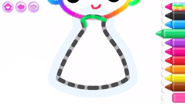 Смотри и рисуй. Для детей. Рисуем девочку. смотреть онлайн