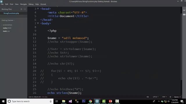 String Functions In PHP - PHP String Functions - PHP Tutorials - PHP Latest - PHP (Hindi/Urdu)