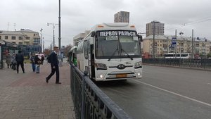 "долго оплачивали проезд" Автобус Kia Granbird № КА 235 Маршрут-155