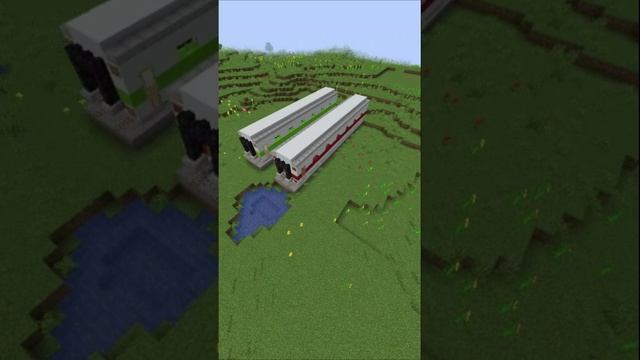 SPEED BUILDING. Ж/Д транспорт: "Пассажирский вагон". Minecraft #Shorts