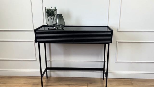 Туалетный столик в эмали, консоль Salvador черный. Дизайнерская мебель Grande House смотреть онлайн