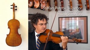 (SOLD) Stefan Petrov Superior violin, Amati model, 2012 / Cristian Fatu / at the Metzler Violin Sho