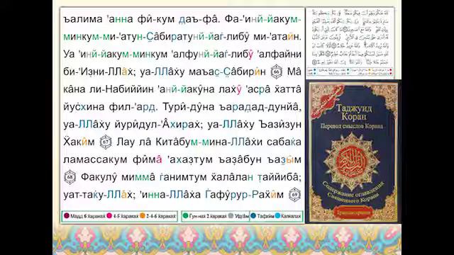 Поучительное чтение страницы Корана № (185)