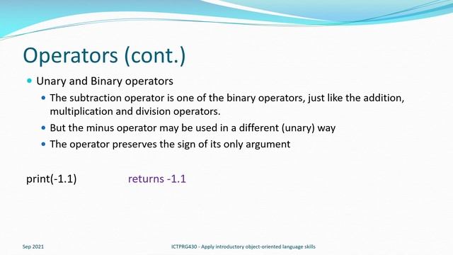 Intro. to Python programming course - P.E.1 - Theory 2.1