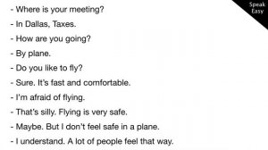 Диалог 34, Деловая поездка на самолете, учим английский язык по диалогам