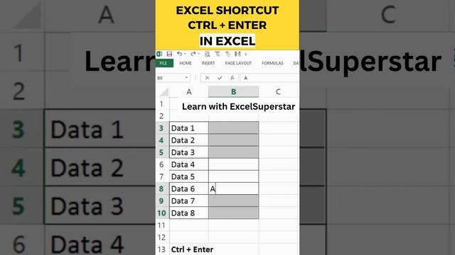 Ctrl + Enter: Excel's Most Powerful Shortcuts