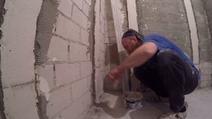 Как железить маяки из раствора.Обучающее видео.