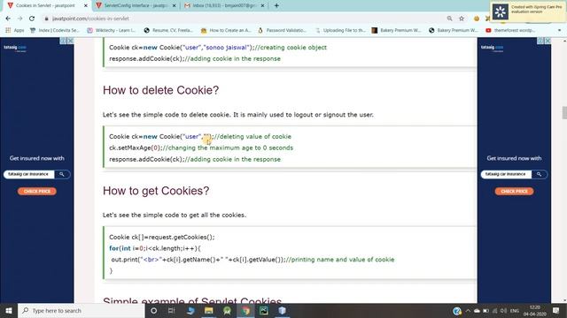 Session Tracking in Servlet | Cookie in Servlet смотреть онлайн