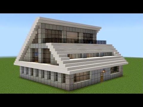 Майнкрафт - Как построить современный каменный дом. Minecraft