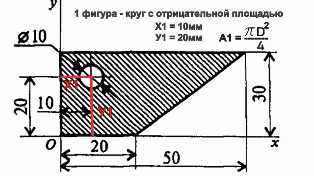 РГЗ №3 Статика. Определение центра тяжести составного сечения смотреть онлайн