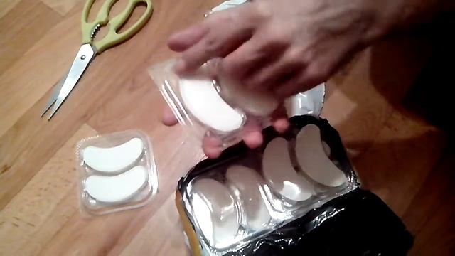 Распаковка патчи под глаза для увеличения ресниц с Алиэкспресса