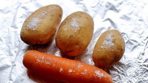Оливье с запеченными овощами