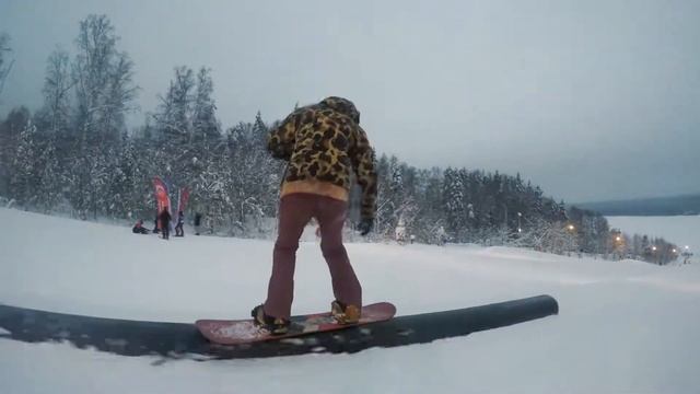 Сноубординг Красное Озеро / Тестируем новый стабилизатор видео. 1080HD GoPro смотреть онлайн