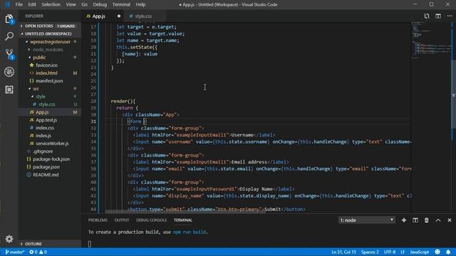 React.js Registration Form using WordPress API смотреть онлайн