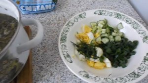 Белорусская кухня. Холодник из щавеля.