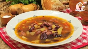 Пришла пора сытных супов: ФАСОЛЕВЫЙ СУП с КУРИЦЕЙ (с консервированной фасолью)