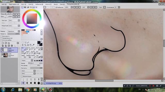 Как рисовать нос в Paint tool sai? *Графический планшет* смотреть онлайн
