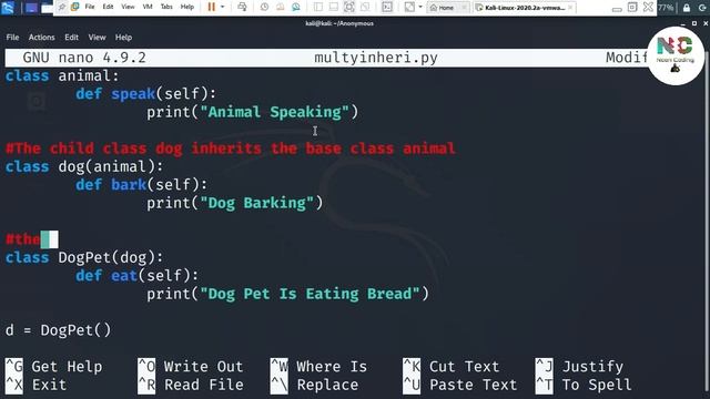 Multi - Level Inheritance and Multiple Inheritance In Python In Linux OS