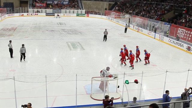 матч Россия-Чехия Кубок 4 наций по хоккею до 20 лет в Перми 23.08.2019г. 4 гол который не засчитали