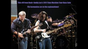 One Riff Many Loops for Solos #1 - Rush  Geddy Lee's 2011 Time Machine Tour Bass Solo