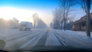 Улицы города Красноярска в мороз