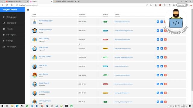 Bootstrap Modal Windows and AJAX Pagination смотреть онлайн