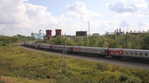 ТЭП70-0545 с пассажирским поездом, перегон Малая Андреевка - Ефремов