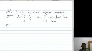 Sem 4, LA, unit 4: Least square error solution