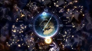 Часы с зодиаками футаж