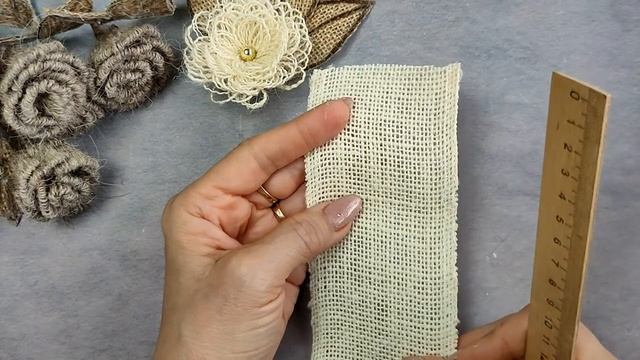 Розы из шерстяной нитки Зефирки из мешковины своими руками Вот что получилось \Master diy