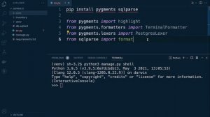 Pretty Print Django Raw SQL