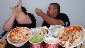 nikocado and orlin rubbing food on their faces for 6 minutes