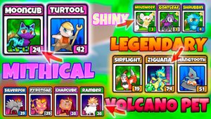Выпал МИФИК, ЛЕГЕНДАРКА, ШИНИ и новые Вулканические Петы в Pet Fighters Simulator Roblox