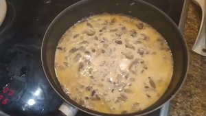 Омлет с вешенками