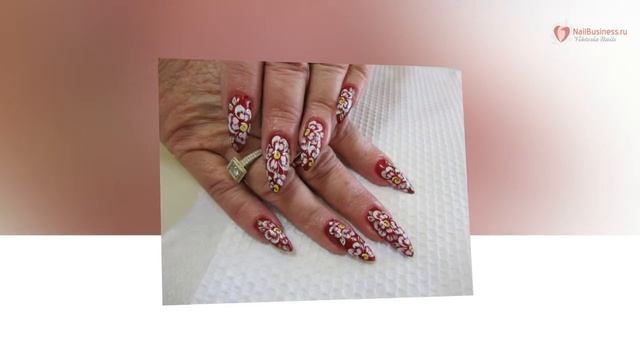 Акриловая роспись ногтей. Акриловые ногти. смотреть онлайн