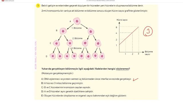 10.Sınıf Biyoloji Beceri Temelli Soru Bankası Çözümleri 1.Ünite/2.Test/1.Soru смотреть онлайн