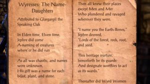 The Elder Scrolls Online Lore Books: Wyresses The Name-Daughters