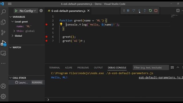 ES6 - Default Parameters смотреть онлайн